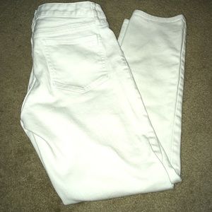 Tory Burch White Cropped Skinny Jeans EUC Size 28